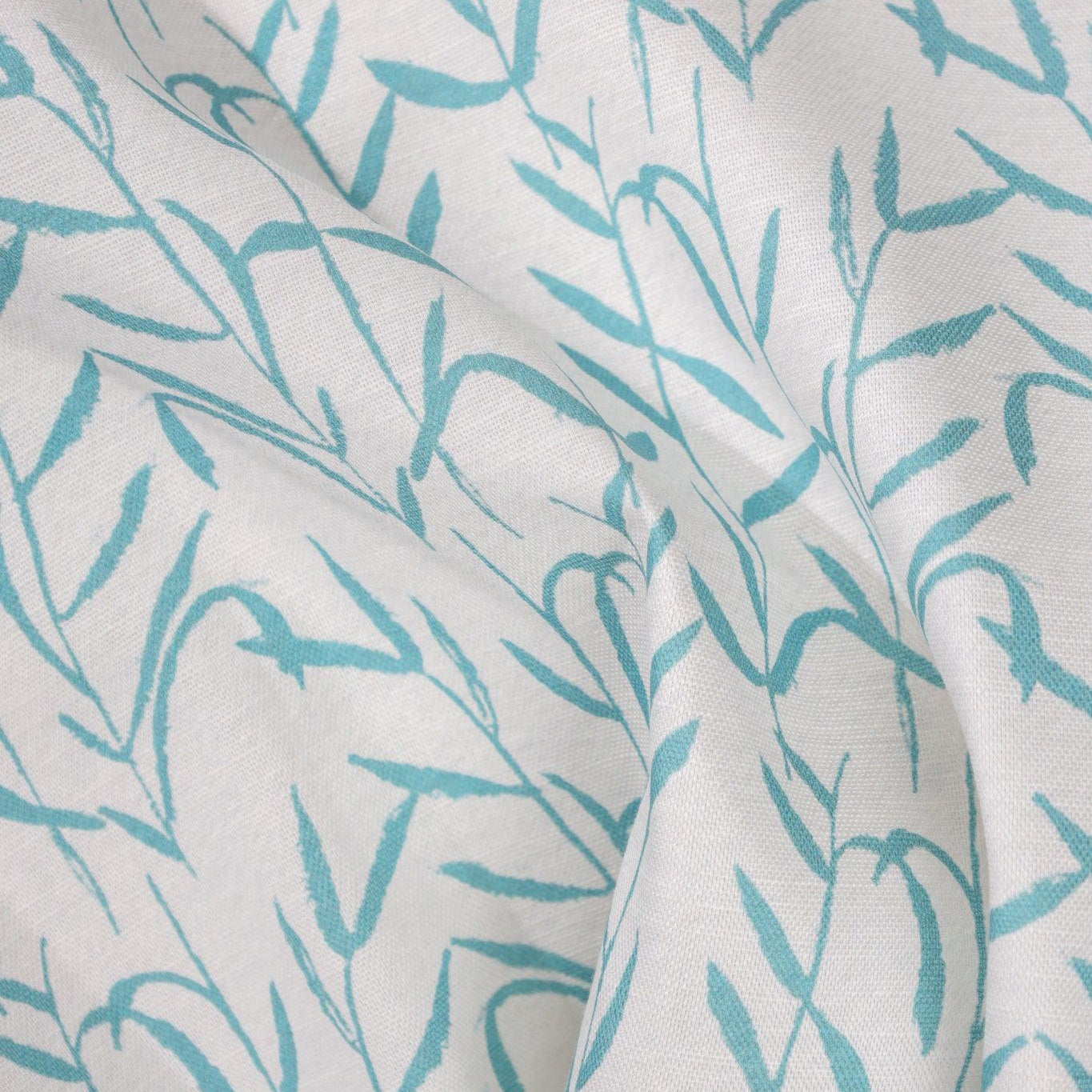 Botanic Teal Luxury Fabric - Truett Designs