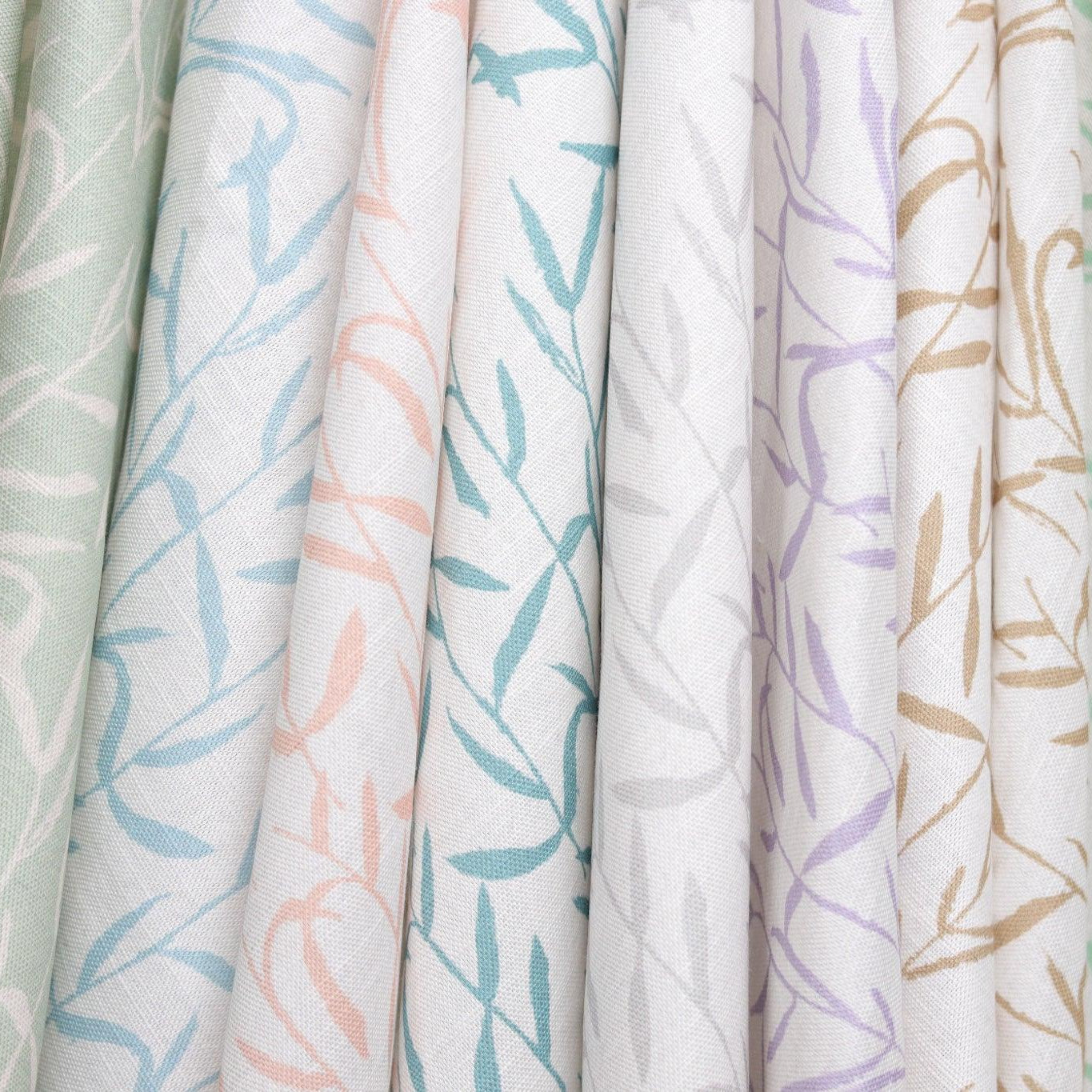 Botanic Teal Luxury Fabric - Truett Designs
