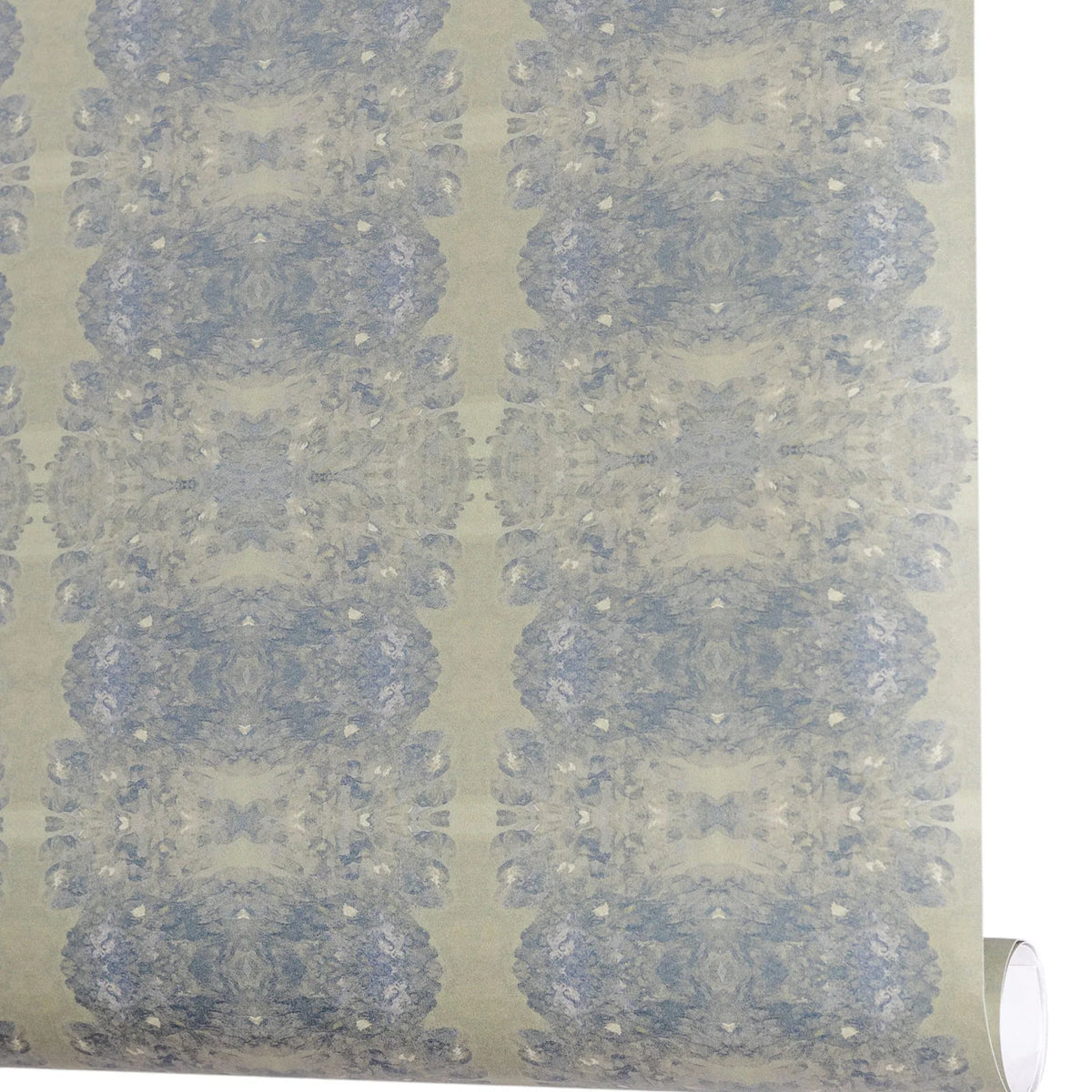 Luxury abstract wallpaper in rich rosemary green tones with layered organic movement and artistic detail, designed for modern traditional interiors, luxury bedrooms, powder rooms, dining spaces, and collected contemporary homes. Sustainably printed in England by Truett Designs.