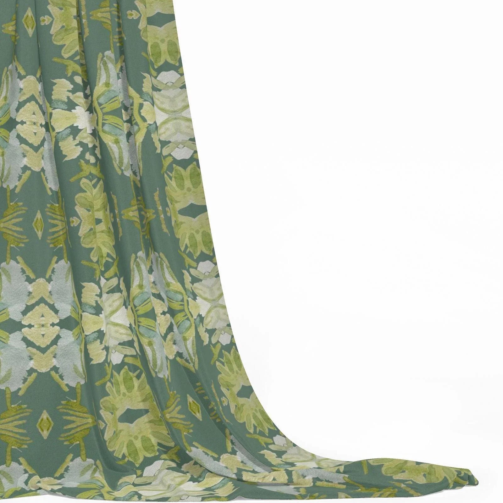 Dark Green Wildflowers I Fabric Large Repeat - Truett Designs