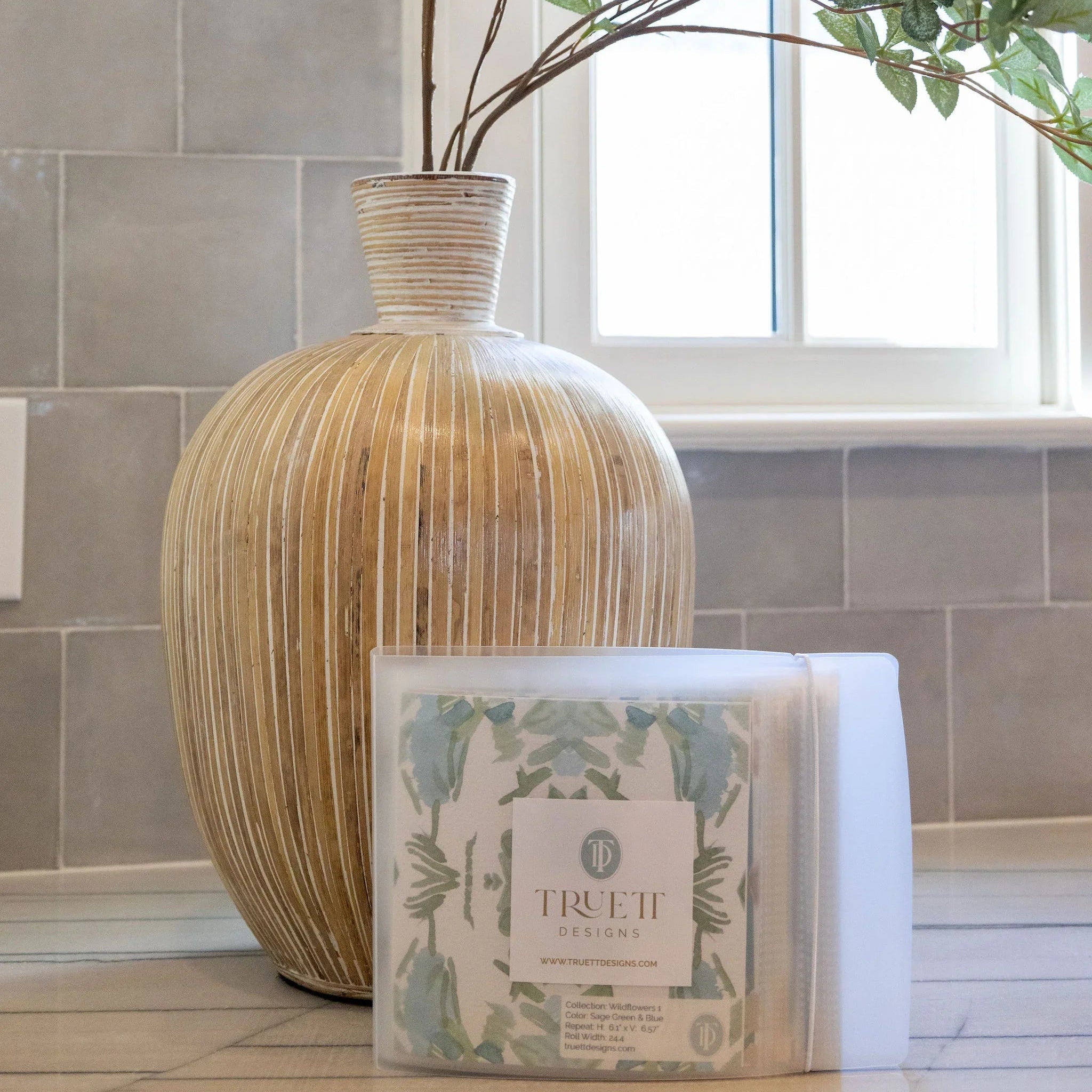 Luxury wallpaper designer memo book featuring curated wallpaper samples on matte and faux grasscloth paper for interior designers and showroom presentations.