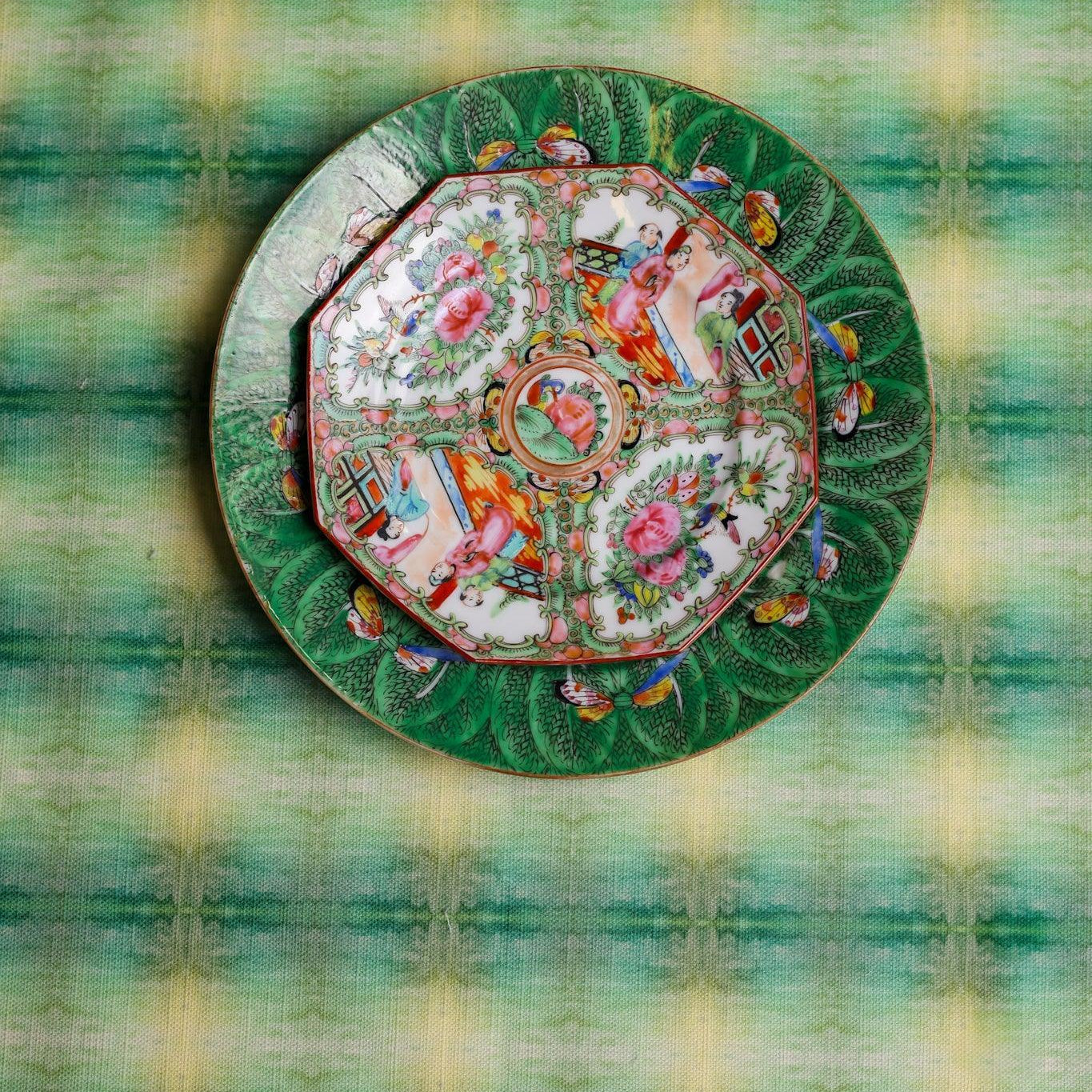 Painted Plaid Springy Green Fabric - Truett Designs