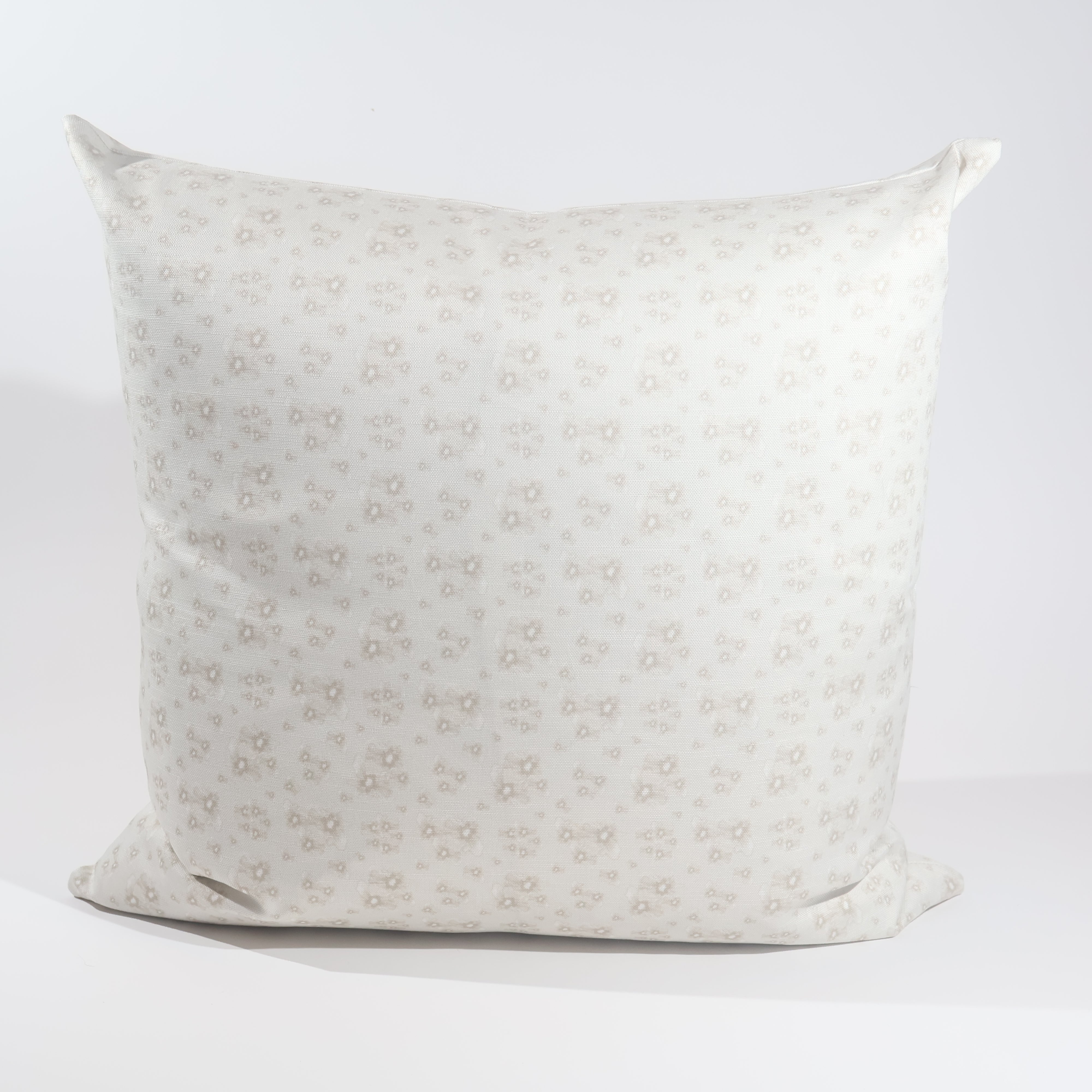 Luxury floral decorative pillow inspired by English cottage gardens with soft botanical detail and layered texture, designed for modern traditional interiors, cozy bedrooms, collected living spaces, and timeless cottage-style homes. Sustainably printed and handcrafted in England by Truett Designs.