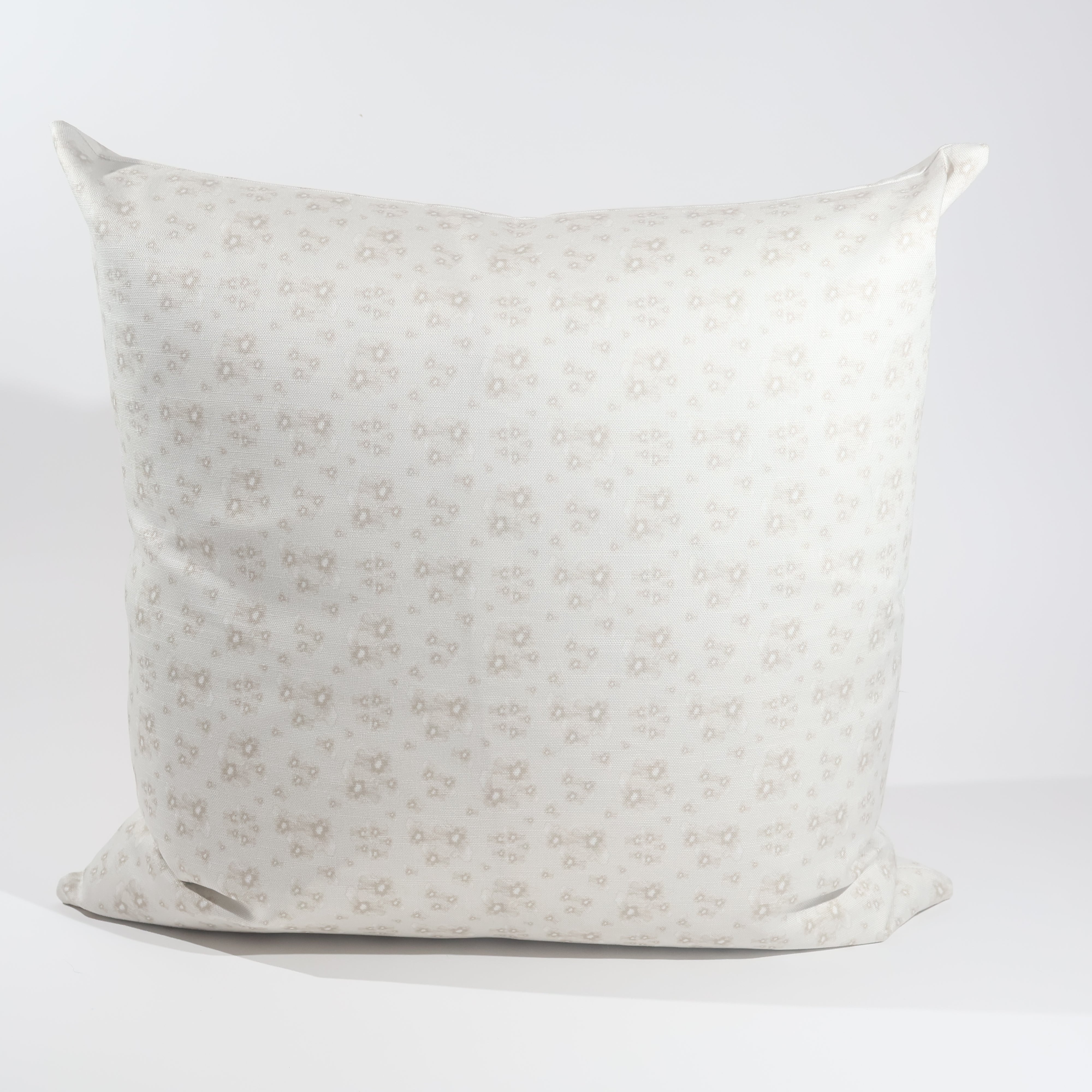 Luxury floral decorative pillow inspired by English cottage gardens with soft botanical detail and layered texture, designed for modern traditional interiors, cozy bedrooms, collected living spaces, and timeless cottage-style homes. Sustainably printed and handcrafted in England by Truett Designs.