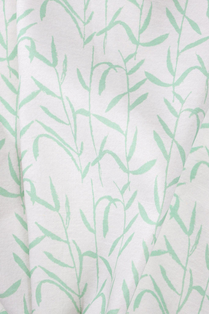Botanic Mint Luxury Fabric - Truett Designs