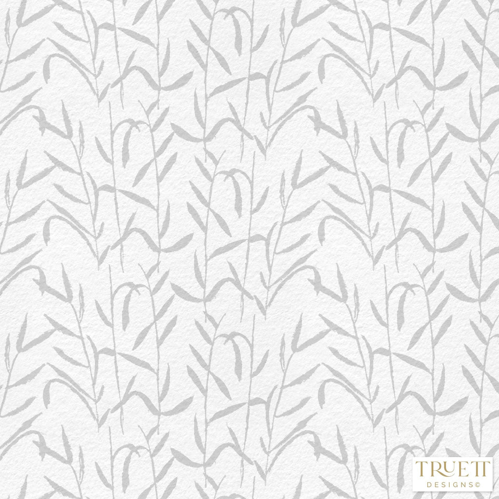 Botanic Platinum Luxury Wallpaper - Truett Designs