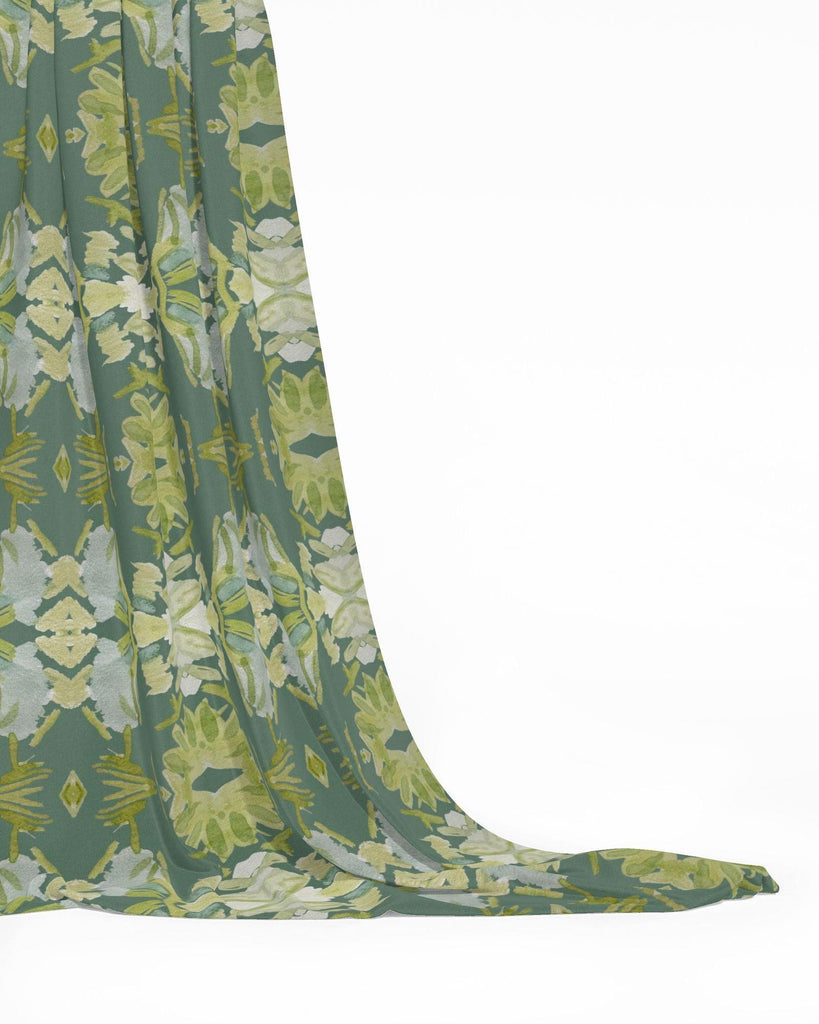 Dark Green Wildflowers I Fabric Large Repeat - Truett Designs