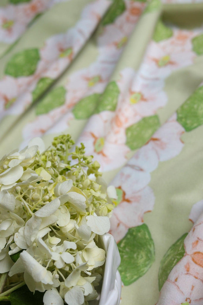 Flowering Dogwoods Fernwood Green Fabric - Truett Designs