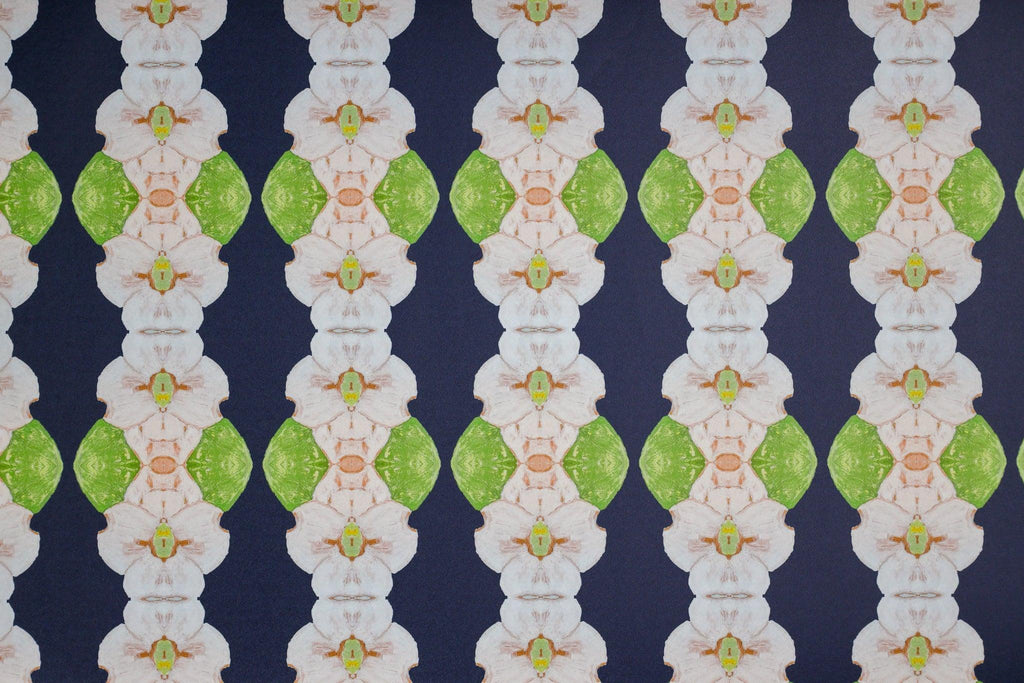 Flowering Dogwoods Navy Wallpaper - Truett Designs