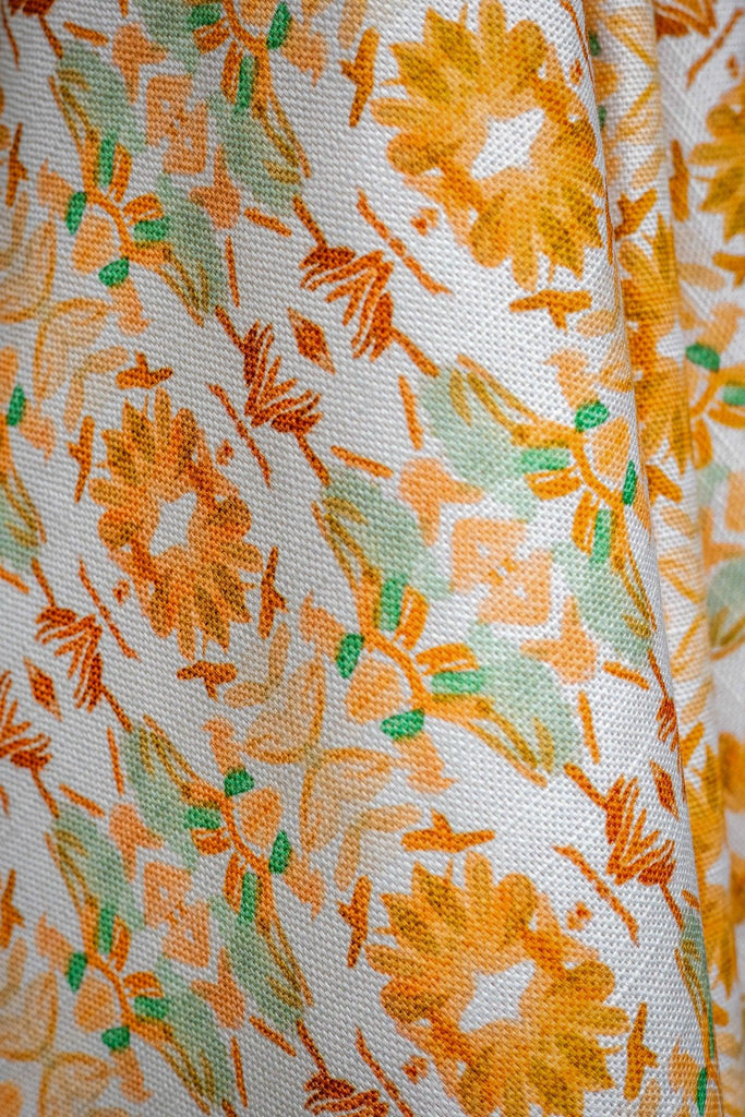 Orange Wildflowers I Fabric Small Repeat - Truett Designs