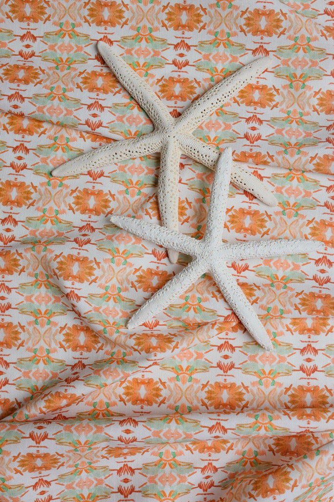 Orange Wildflowers I Fabric Small Repeat - Truett Designs