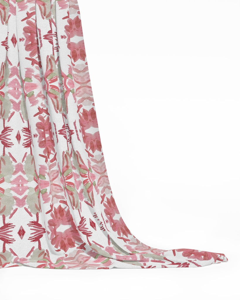 Strawberry Wildflowers I Luxury Fabric Large Repeat - Truett Designs