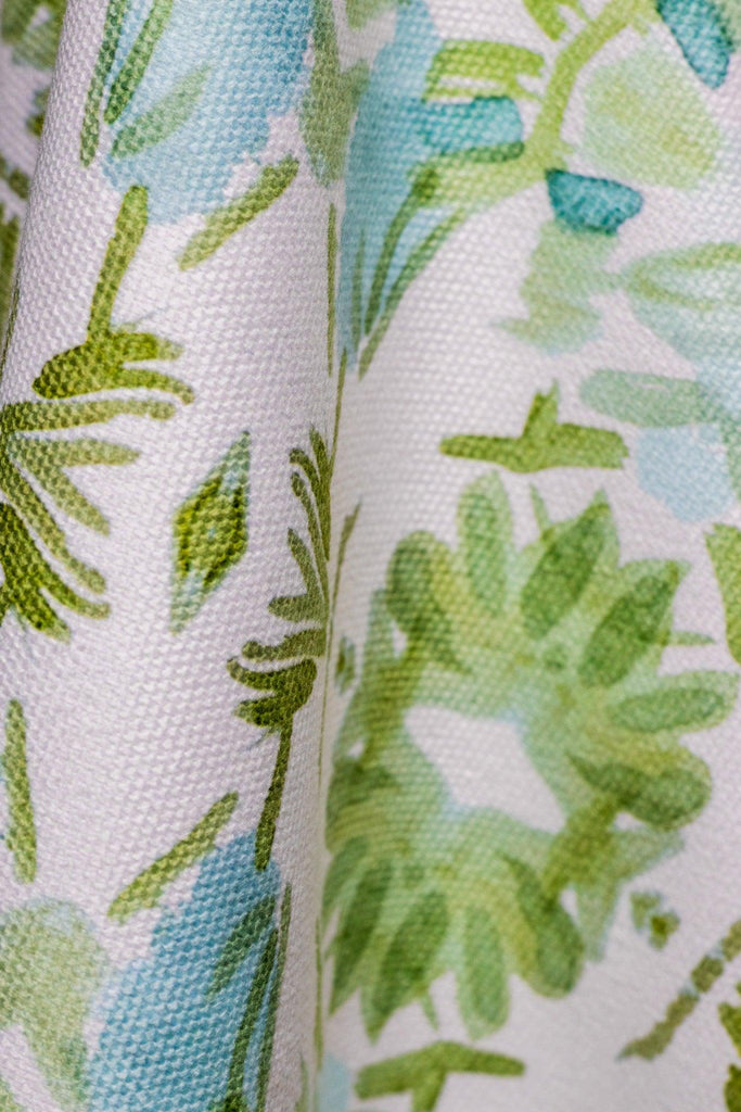 Wildflowers I Sage Green & Blue Fabric Small Repeat - Truett Designs