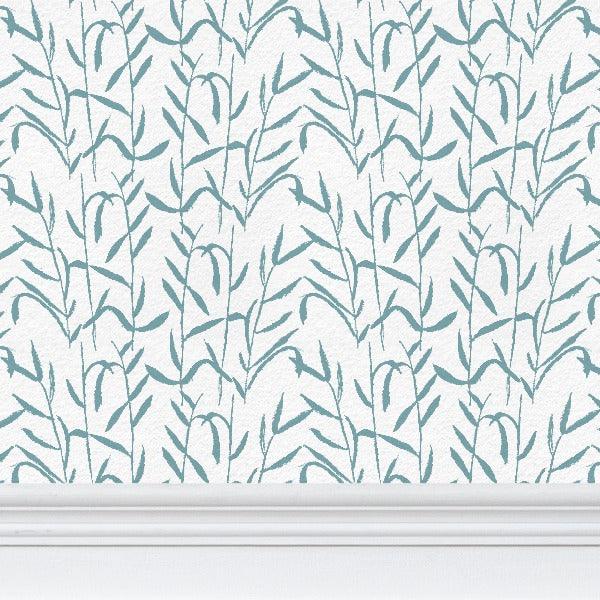 Botanic Teal Luxury Wallpaper - Truett Designs