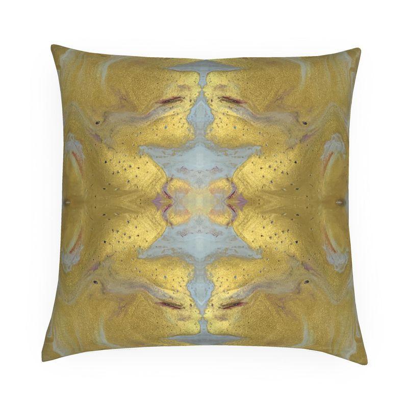 Gilt Gold and Merlot Luxury Decorative Throw Pillow 20" x 20" - Truett Designs