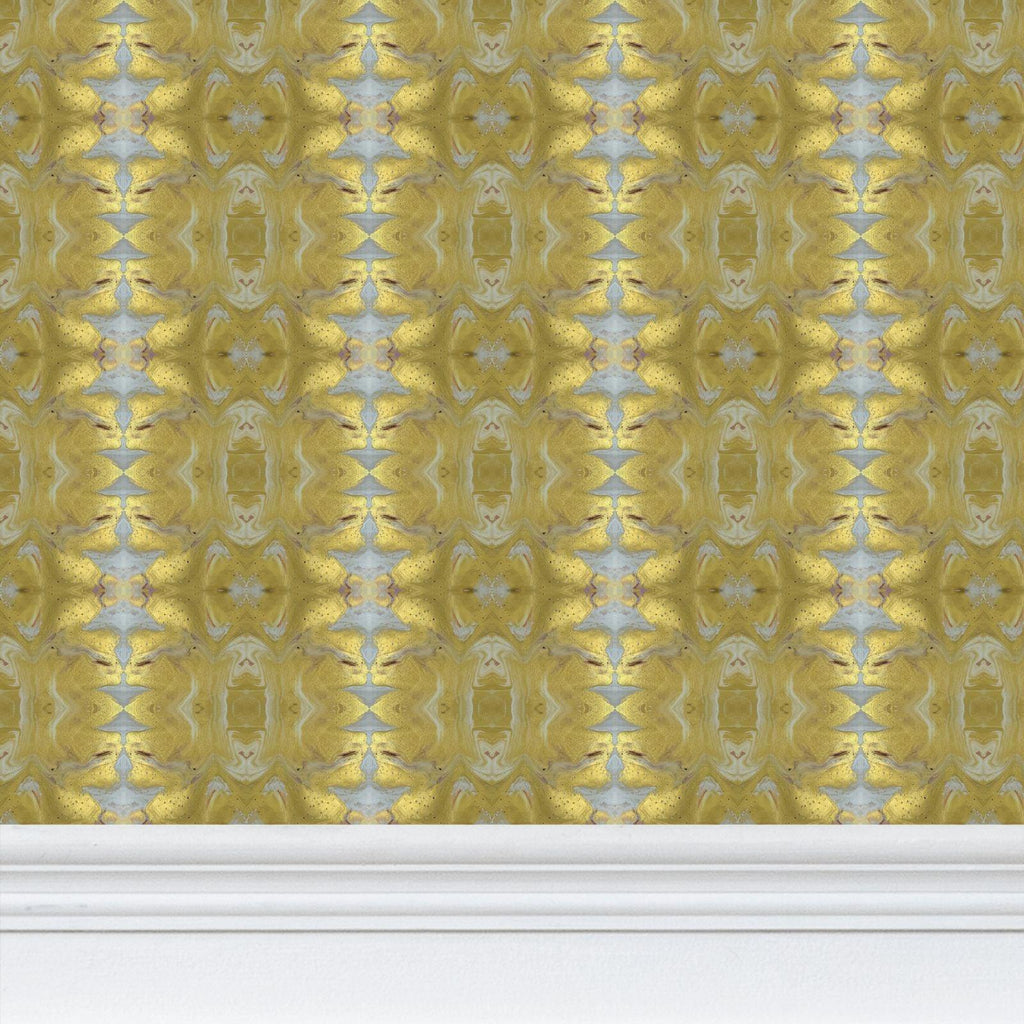 Gilt Gold & Merlot Luxury Wallpaper Small Repeat - Truett Designs