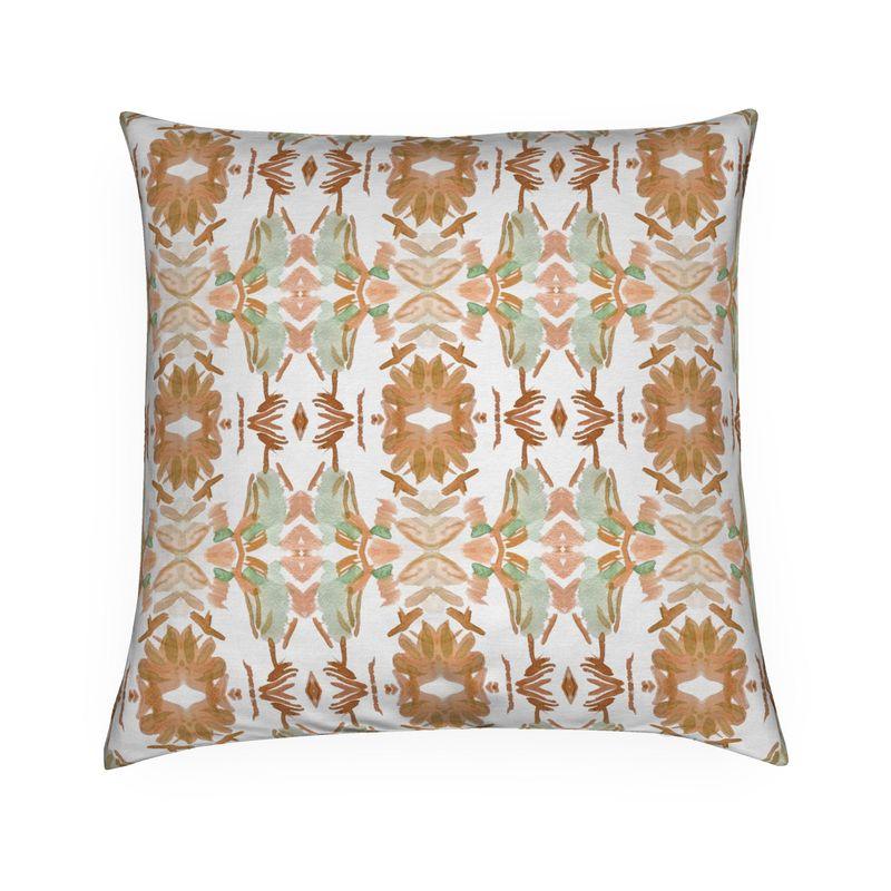 Orange Wildflowers I Luxury Pillow 20" x 20" - Truett Designs