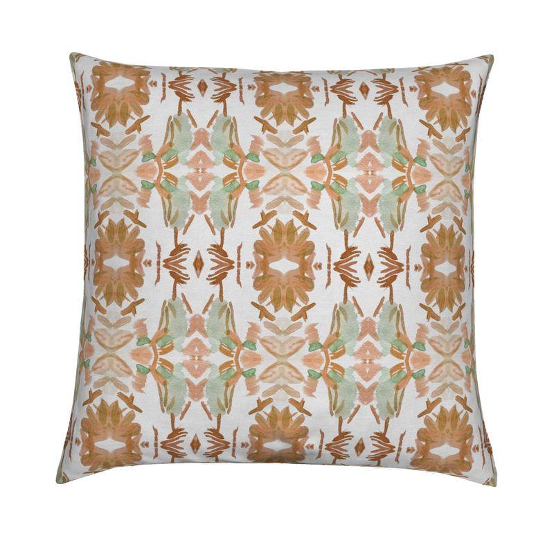 Orange Wildflowers I Luxury Pillow 20" x 20" - Truett Designs