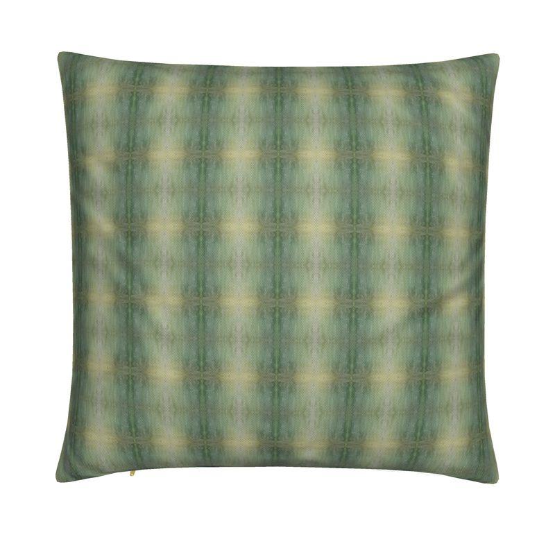 Painted Plaids Spring Green 3" Repeat 20" x 20" Luxury Pillow - Truett Designs
